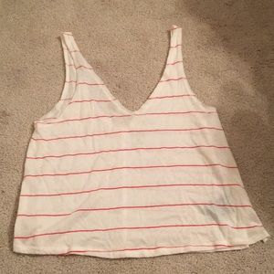 Urban outfitters Red and white striped tank top